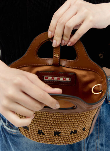 Tropicalia Micro Tote Bag Marni Tropicalia Micro Tote Bag Brown mni0244013