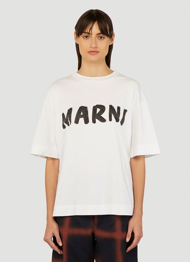 Logo Print T-Shirt Marni Logo Print T-Shirt White mni0245021