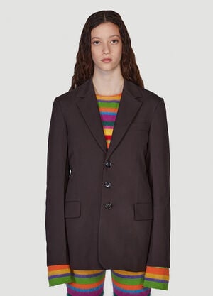 Marni Single Breasted Blazer Brown mni0249009