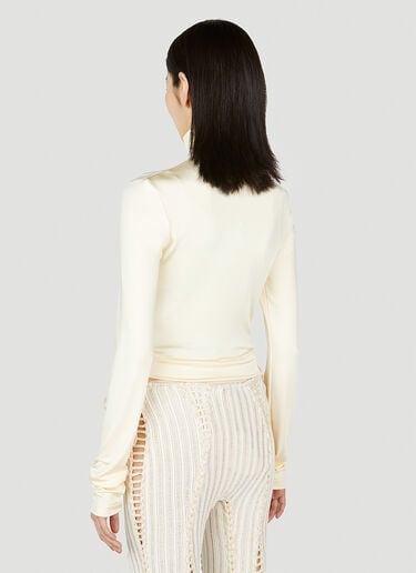Marni 지퍼 프런트 서클 스웨트셔츠 화이트 mni0252012