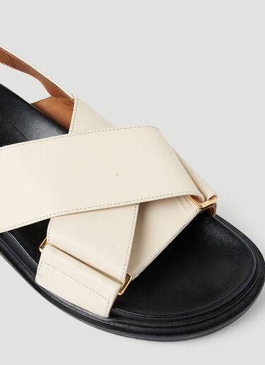 Fussbett Leather Sandals Marni Fussbett Leather Sandals White mni0255024