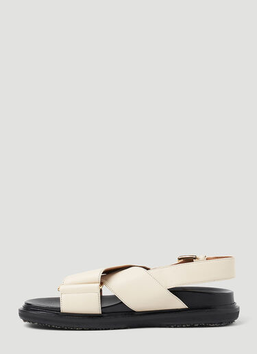 Fussbett Leather Sandals Marni Fussbett Leather Sandals White mni0255024