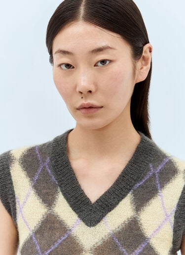 Marni 菱格纹背心 灰色 mni0257004