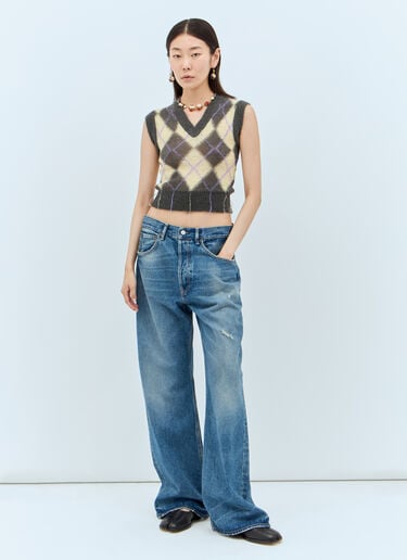 Marni 菱格纹背心 灰色 mni0257004