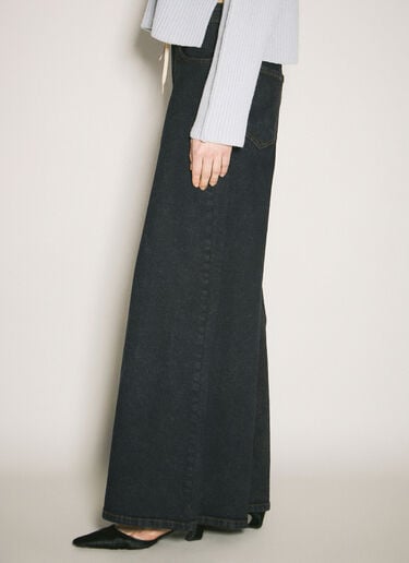 Marni 阔腿弹力牛仔裤 黑色 mni0257015