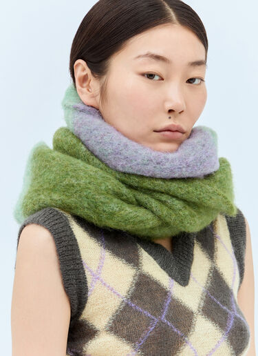Marni 로고 패치 스카프 그린 mni0257018
