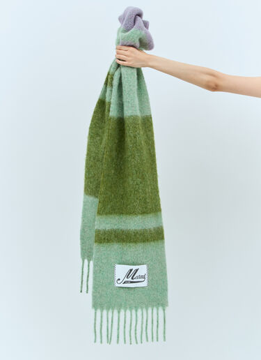 Marni 로고 패치 스카프 그린 mni0257018
