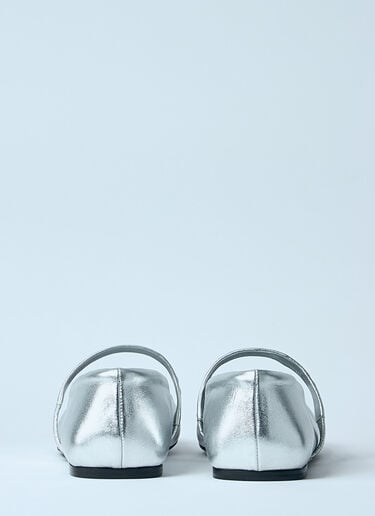 Leather Mary Jane Shoes Marni Leather Mary Jane Shoes Silver mni0260002