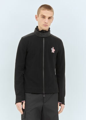 Moncler Grenoble Fleece Cardigan Black mog0158007
