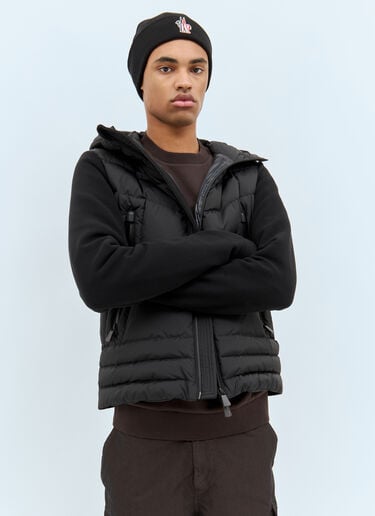 Moncler Grenoble ロゴパッチ ビーニーハット ブラック mog0158009