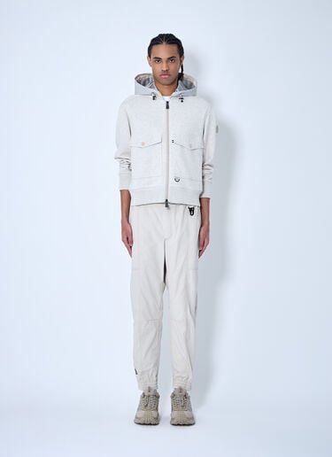Moncler Grenoble 夹棉羊毛拉链连帽夹克  白色 mog0159007