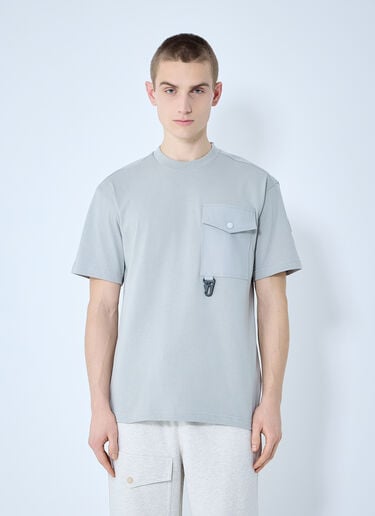 Moncler Grenoble 徽标图案 T 恤 浅灰色 mog0159009