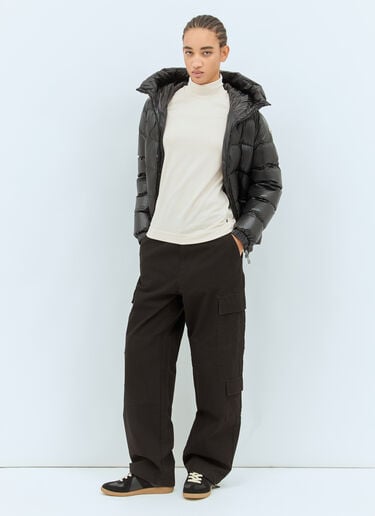 Moncler Grenoble T 领平纹针织上衣 乳白色 mog0258007