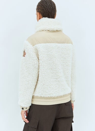 Moncler Grenoble Teddy Zip-Up Cardigan Off white mog0258009