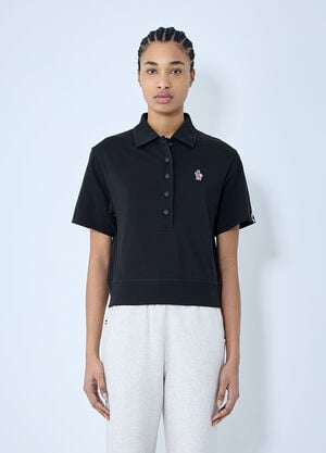 Moncler Grenoble Logo Motif Polo Shirt Black mog0259005