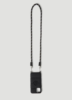 Moncler Logo Motif Phone Case On Strap Black mon0146070