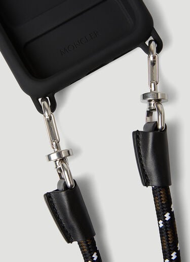 Logo Motif Phone Case On Strap Moncler Logo Motif Phone Case On Strap Black mon0146070