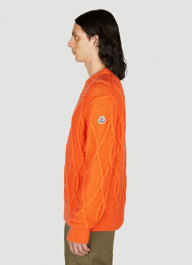 Moncler Cable Knit Crewneck Sweater Orange mon0153021