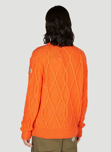 Moncler Cable Knit Crewneck Sweater Orange mon0153021