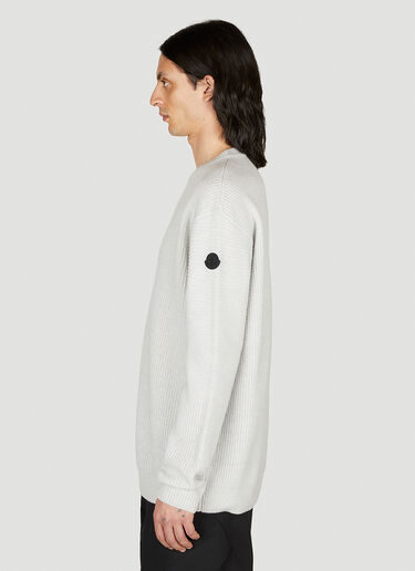 Wool Knit Sweater Moncler Wool Knit Sweater Grey mon0154028