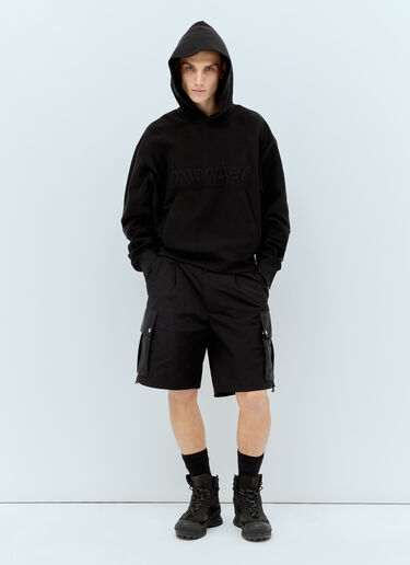 Logo Patch Cargo Shorts Moncler Logo Patch Cargo Shorts Black mon0156007