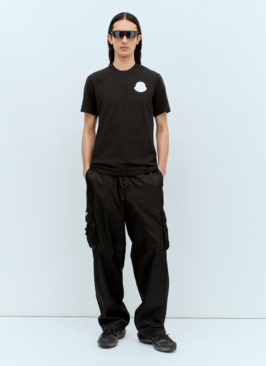 徽标贴饰 T 恤 Moncler 徽标贴饰 T 恤 黑色 mon0156016