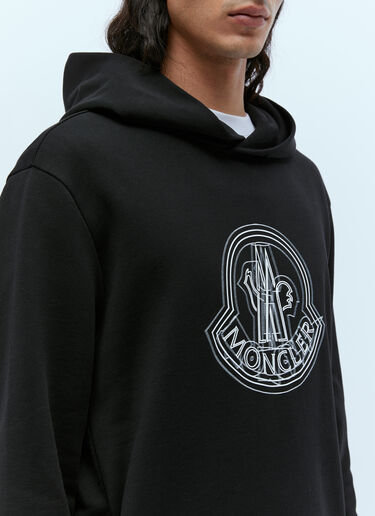 로고 프린트 후드티셔츠 Moncler 로고 프린트 후드티셔츠 블랙 mon0156021