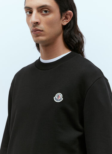 徽标贴饰运动衫 Moncler 徽标贴饰运动衫 黑色 mon0156026