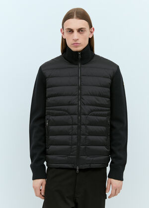 Moncler Padded Zip-Up Cardigan Black mon0157025