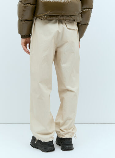 Moncler ドローストリングポプリンパンツ クリーム mon0157037