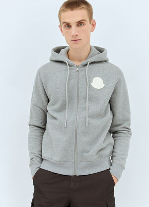 Moncler Zip-Up Sweatshirt Grey mon0158027