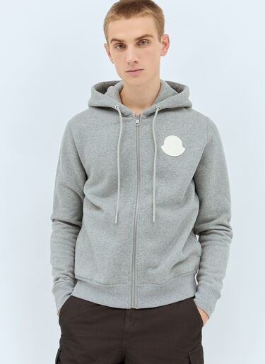 Moncler Zip-Up Sweatshirt Grey mon0158027