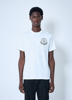 Moncler 徽标图案 T 恤 白色 mon0160021