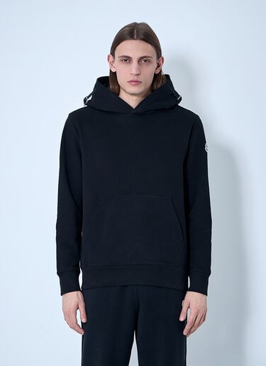 Moncler Logo Patch Hooded Sweatshirt Black mon0160026