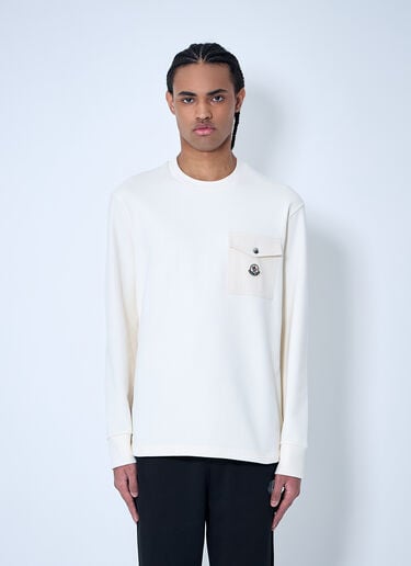 Moncler 徽标贴饰运动衫  白色 mon0160028