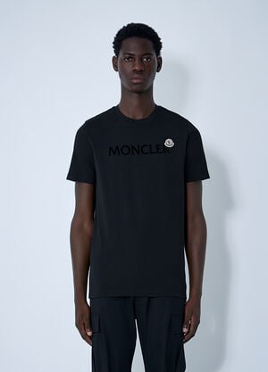Moncler Logo Motif T-Shirt Black mon0161030