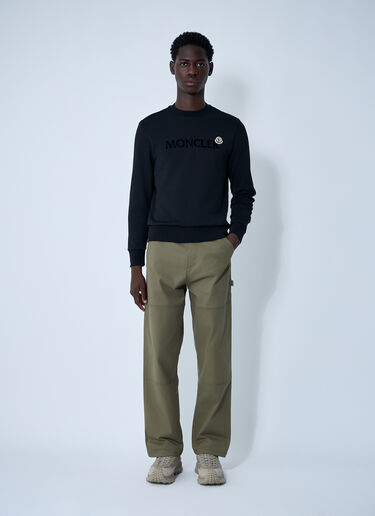 Logo Motif Sweatshirt Moncler Logo Motif Sweatshirt Black mon0161035