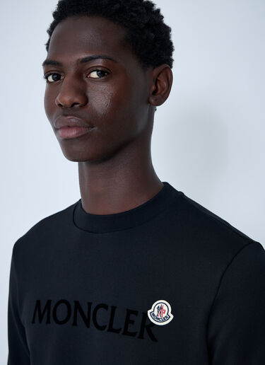 Logo Motif Sweatshirt Moncler Logo Motif Sweatshirt Black mon0161035