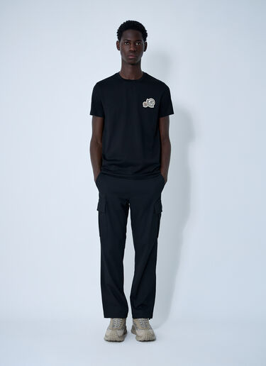 Logo Motif T-Shirt Moncler Logo Motif T-Shirt Black mon0161042