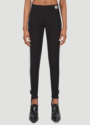 Contrast Stripe Leggings Moncler Contrast Stripe Leggings Black mon0246062