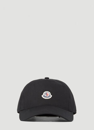 Moncler Logo Patch Baseball Hat Black mon0252028