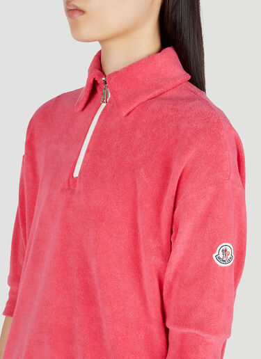 Moncler 테리 폴로 스웨트셔츠 핑크 mon0252032