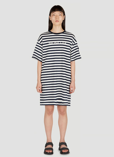 Moncler 스트라이프 티셔츠 드레스 화이트 mon0252040
