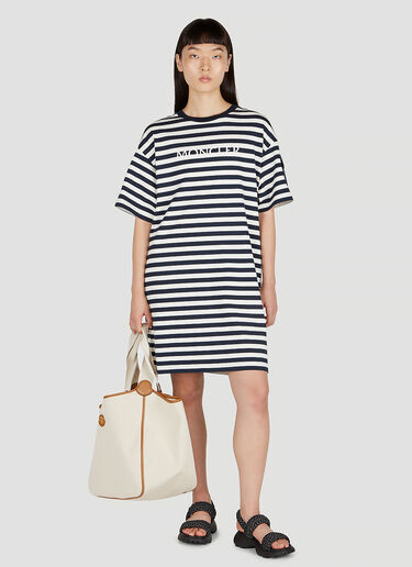 Moncler 스트라이프 티셔츠 드레스 화이트 mon0252040