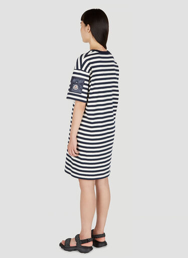 Moncler 스트라이프 티셔츠 드레스 화이트 mon0252040