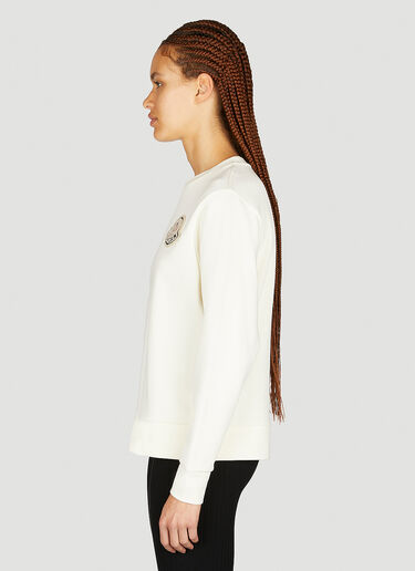 Moncler Logo Patch Sweatshirt White mon0253033