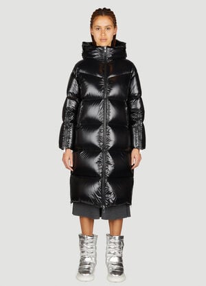 Moncler Huppe Long Down Coat Black mon0254021