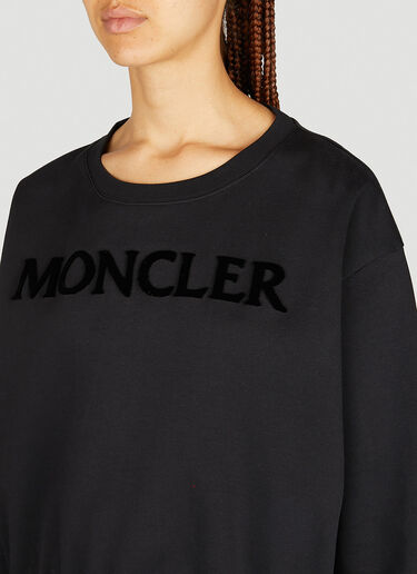 Embossed Logo Sweatshirt Moncler Embossed Logo Sweatshirt Black mon0254037
