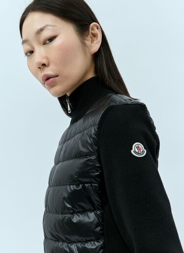 Moncler Padded Zip-Up Cardigan Black mon0255041
