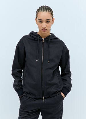 Moncler Wool-Blend Zip-Up Sweatshirt Blue mon0257034